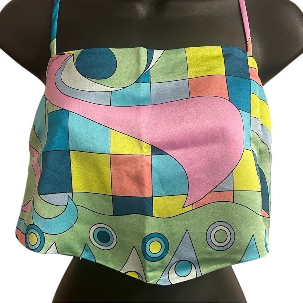SHOW ME YOUR MUMU Multicolor Scarf Spaghetti Strap Top Sz XS NWT